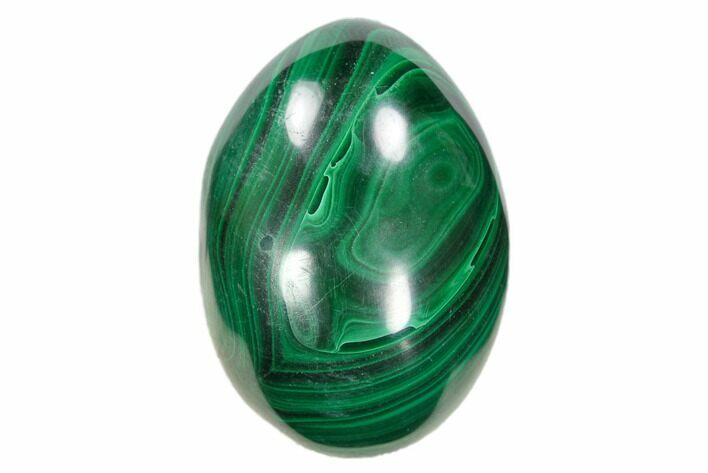 Stunning Polished Malachite Egg - Congo #115421